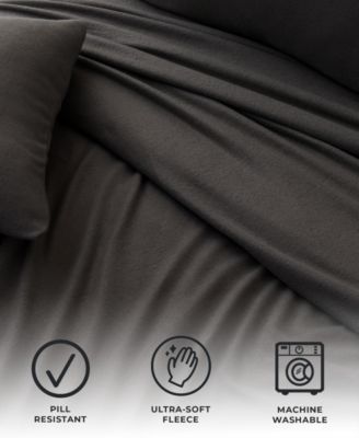 Heathered Melange T-shirt Jersey Knit Cotton Blend 4 Piece Sheet Set, Queen