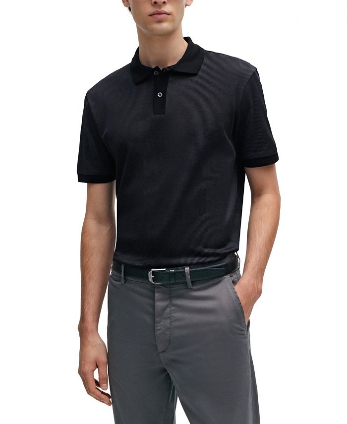 Hugo Boss Men's Structured- Polo Shirt - Macy's