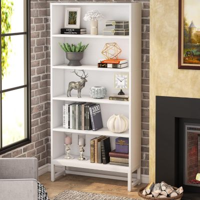 Tall Bookcase and Bookshelf, 70.8” Large Bookcases Organizer with 5-Tier Storage Shelves for Living Room, Bedroom, Office