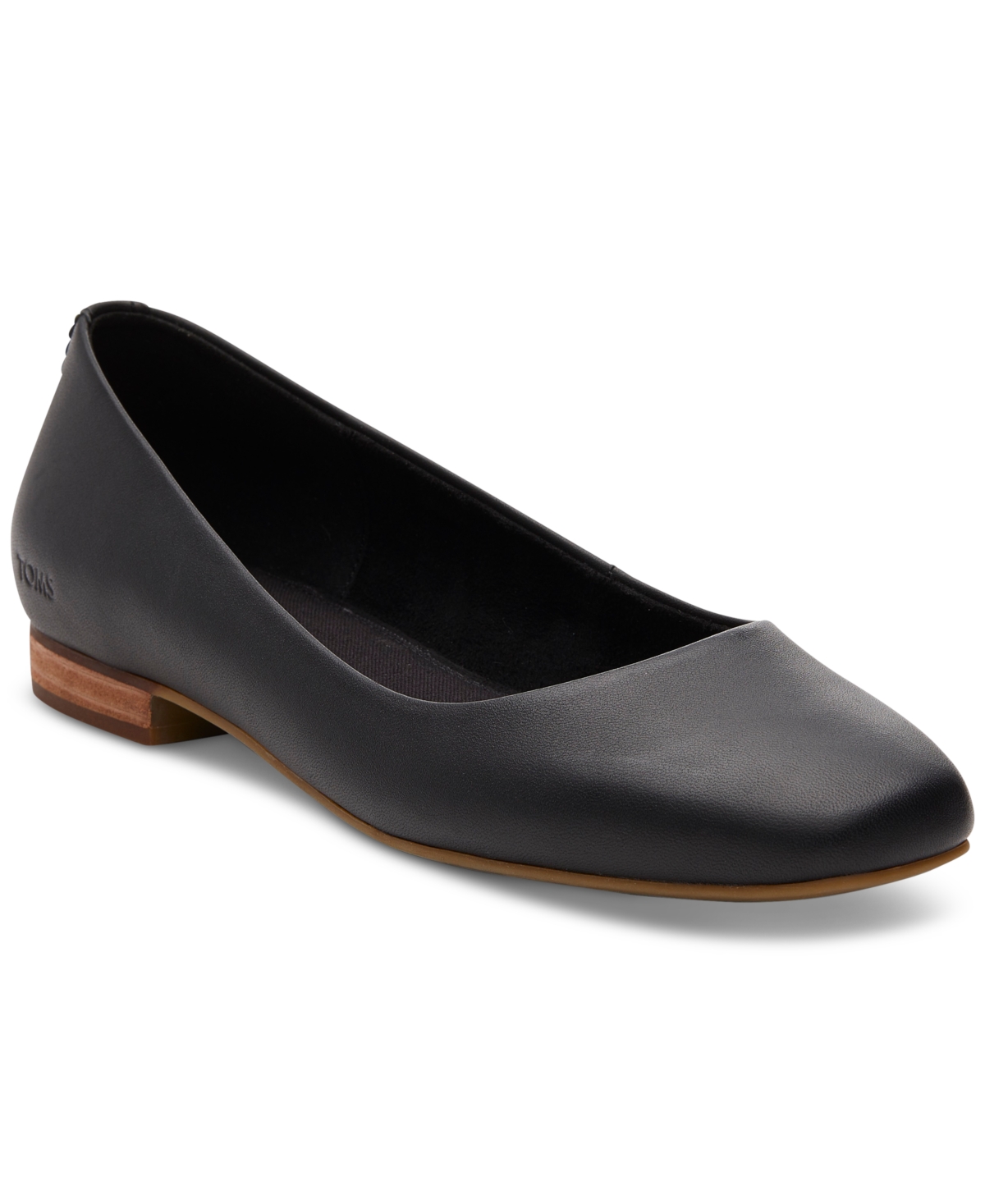 Toms Women's Briella Square-toe Slip-on Ballet Flats In Black Leather
