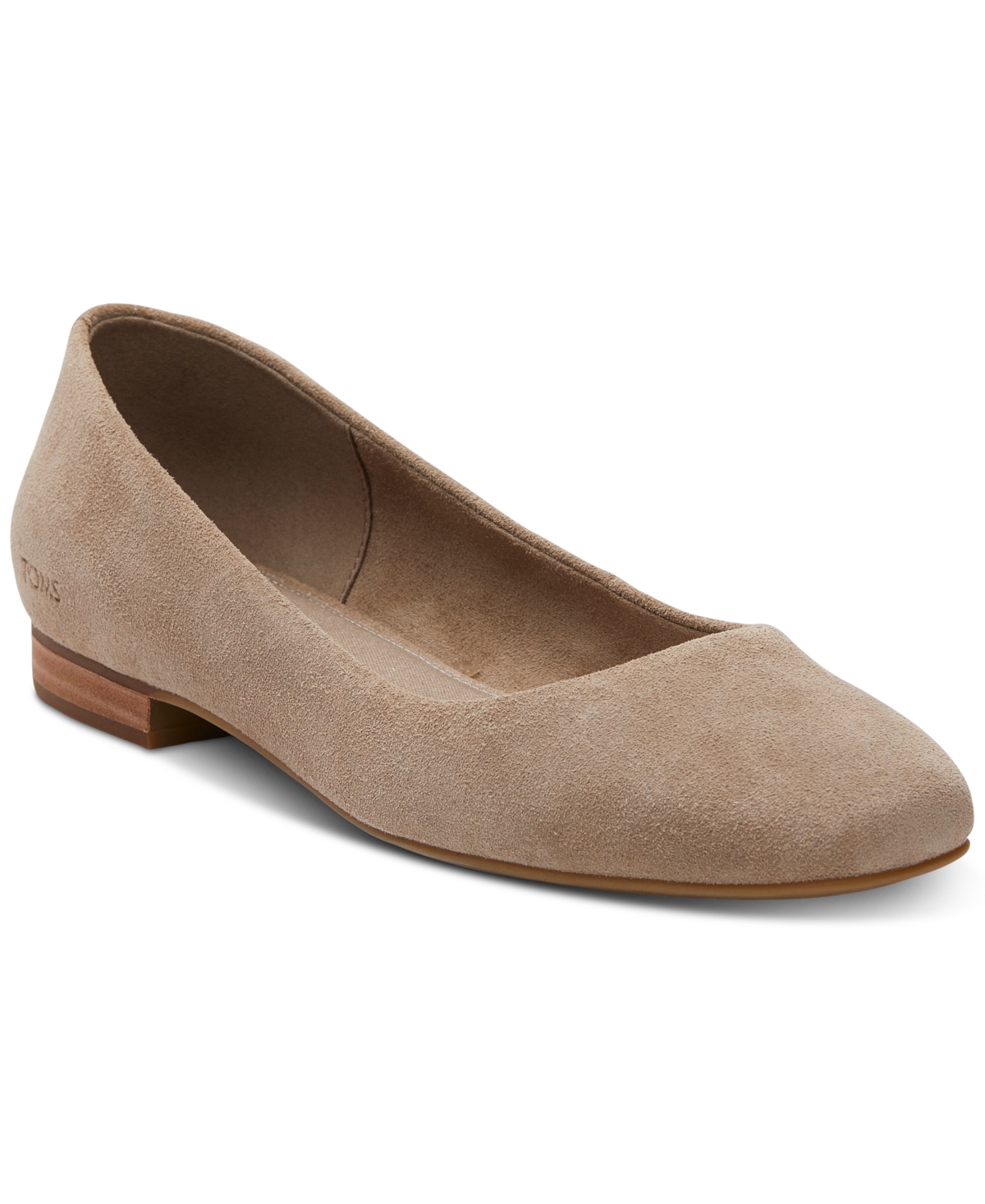 Toms Women's Briella Square-toe Slip-on Ballet Flats In Dune Suede