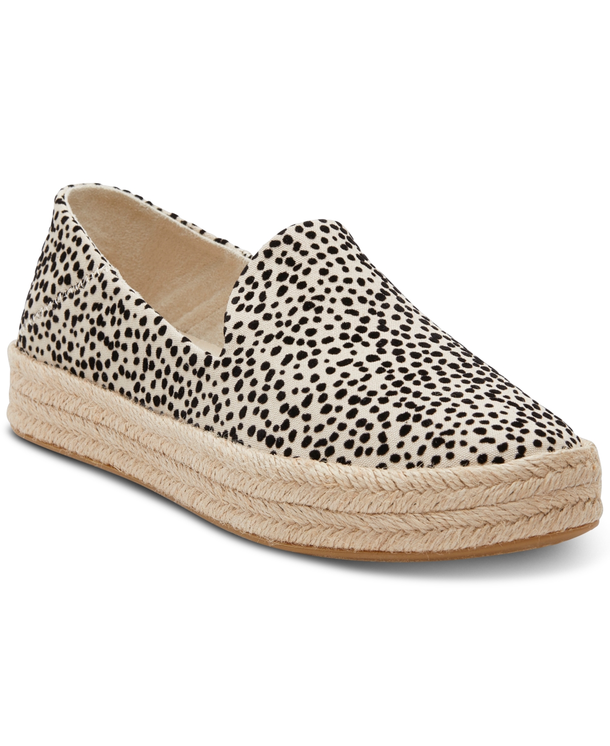 Women's Carolina Slip-On Rope Espadrille Sneakers - Fog Flocked Mini Cheetah Canvas