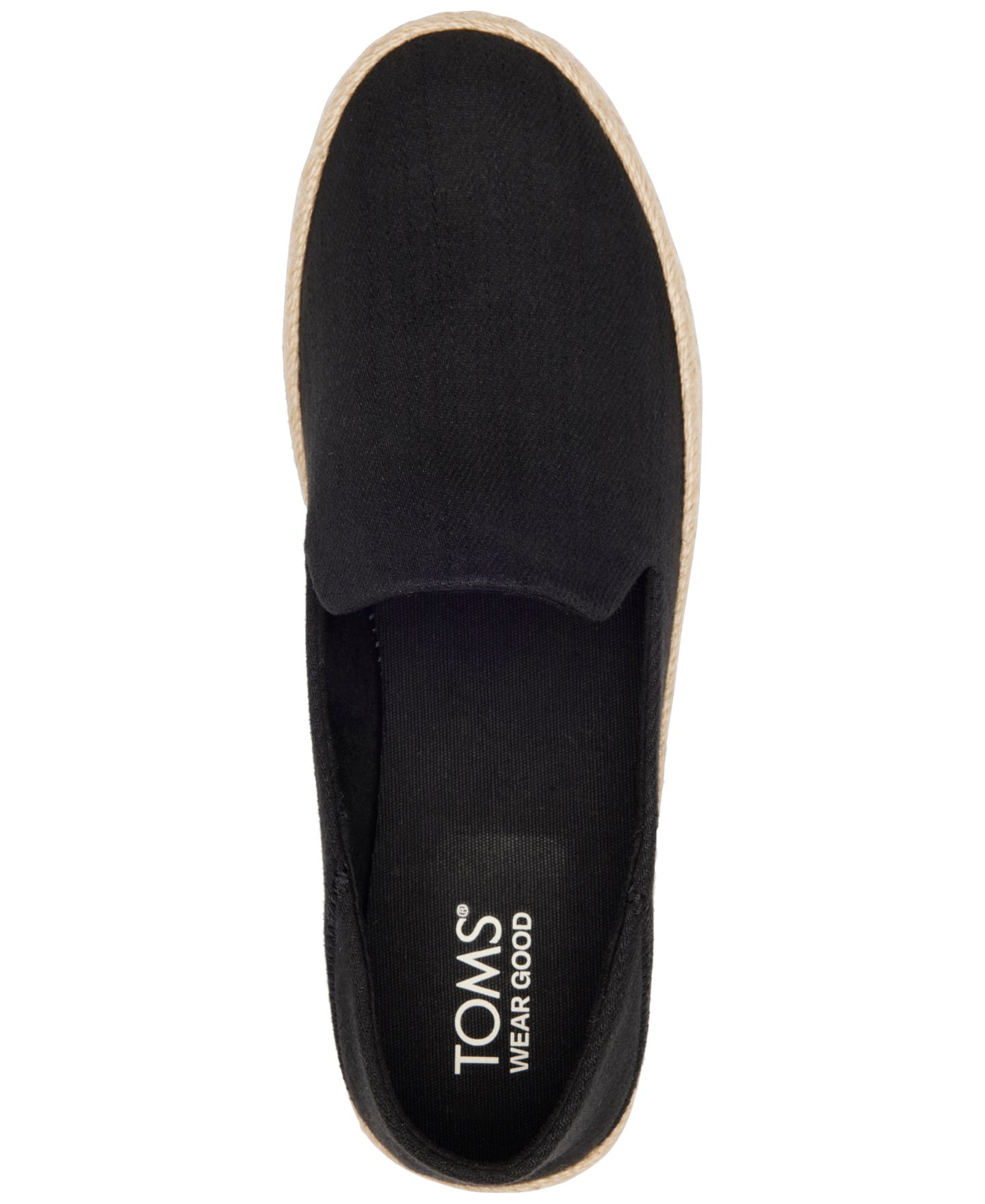 Женские кроссовки TOMS Carolina Espadrille Slip-On, цвет: Чёрный — фото 4