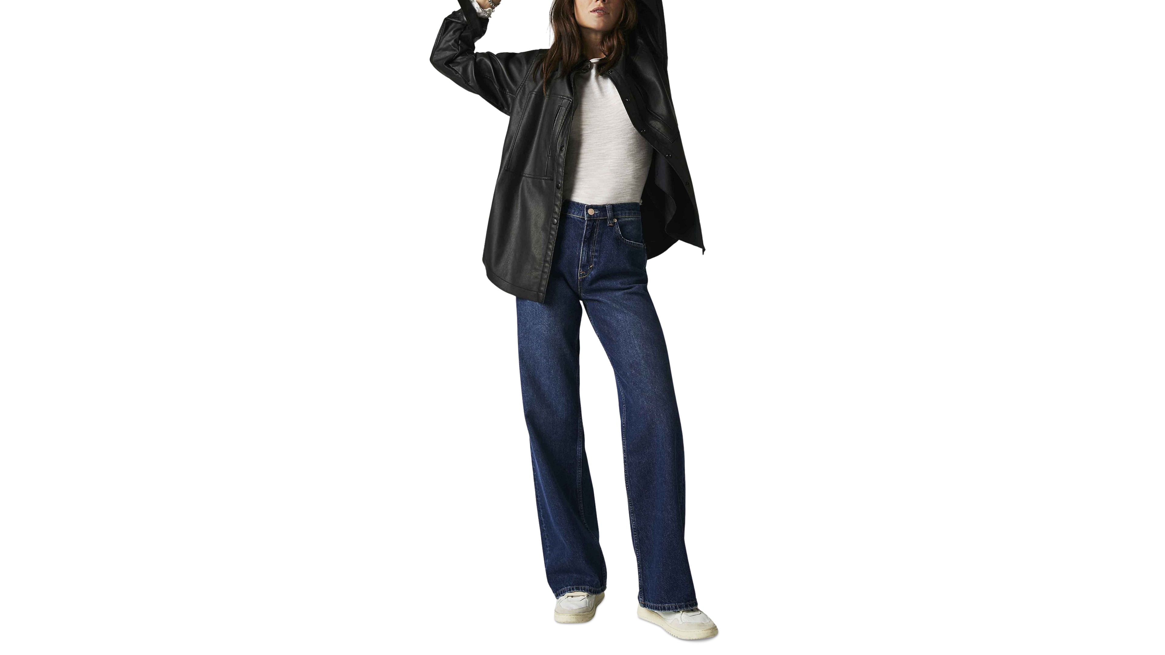 Free People Women's Tinsley Cotton Baggy High-Rise Jeans