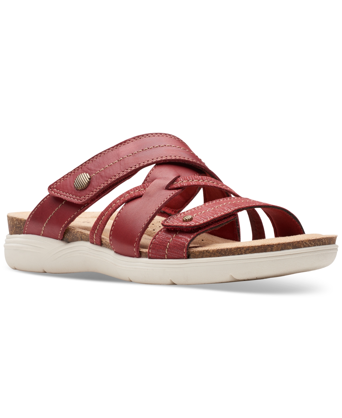 Clarks Women's April Willow Sandals In Red Leathe
