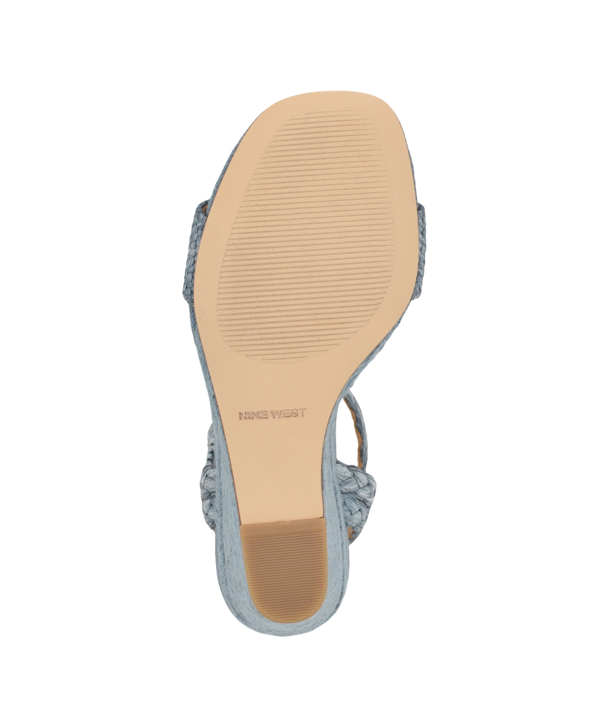 Nine West Women's Nerisa Square Toe Woven Wedge Sandals
