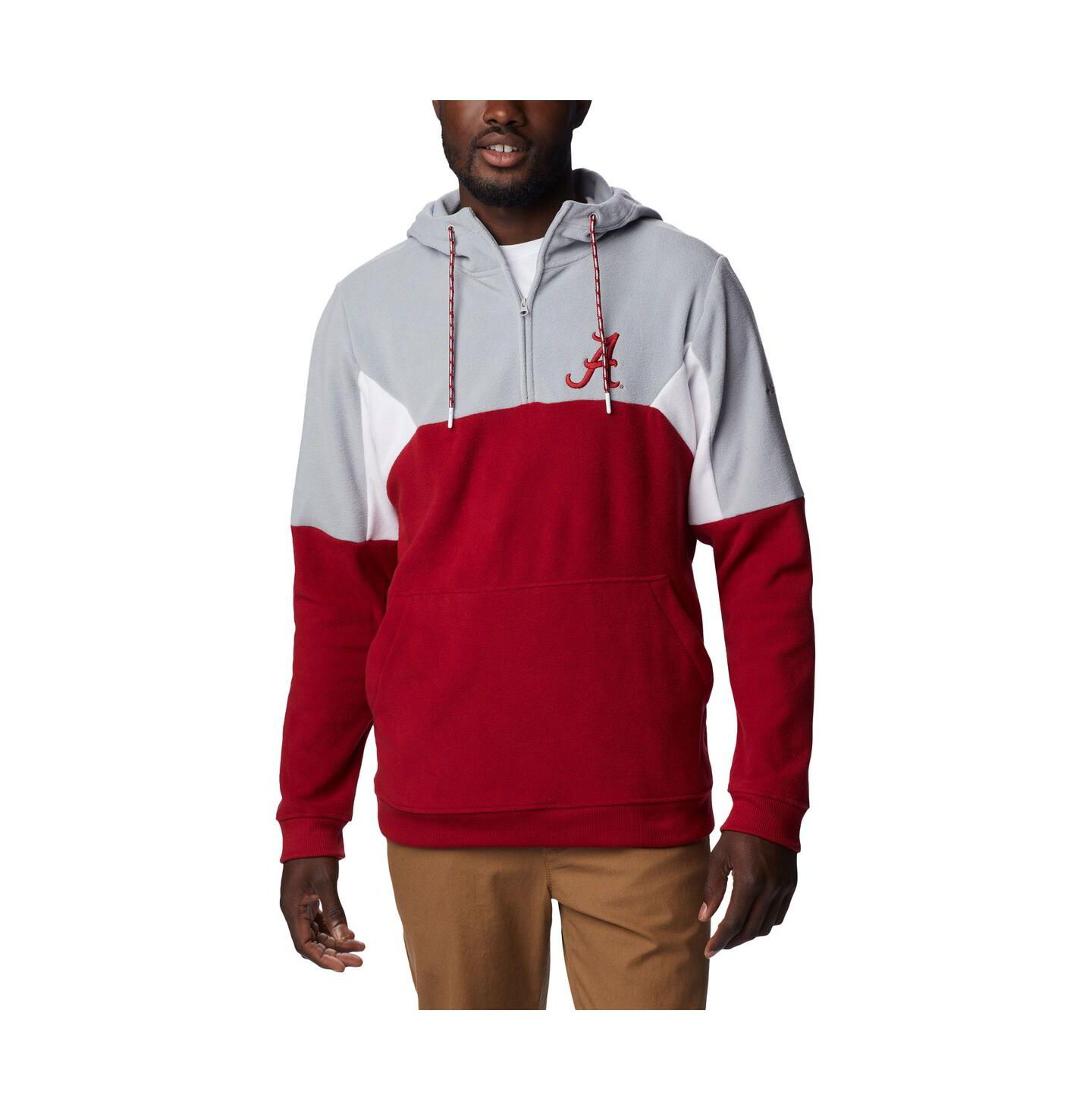 Мужское худи Columbia Crimson Alabama Crimson Tide Lodge Quarter-Zip — фото 1