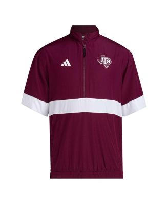 Men's Maroon Texas A&M Aggies Strategy Short Sleeve Half-Zip Jacket