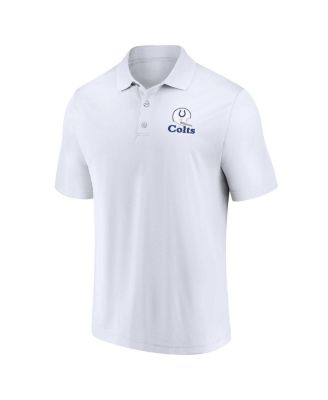 Men's White, Royal Distressed Indianapolis Colts Throwback Two-Pack Polo Shirt Set