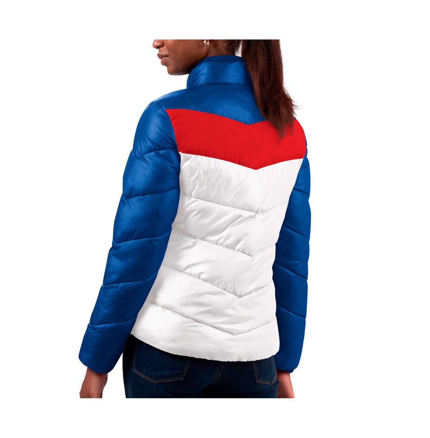 Женская куртка G-III 4Her by Carl Banks White, Royal New York Giants New Star Quilted Full-Zip — фото 2