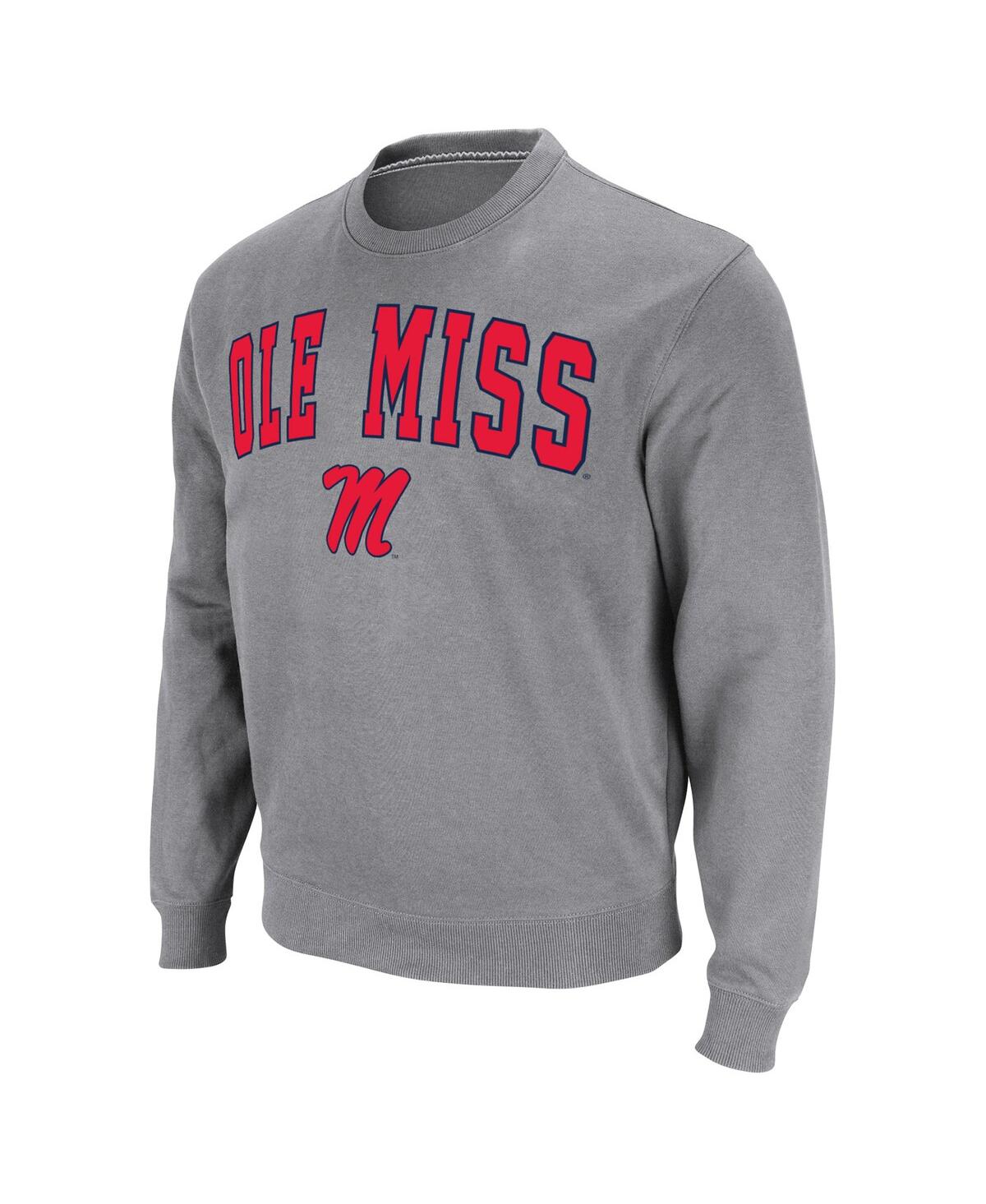 Colosseum Men's Ole Miss Rebels Arch & Logo Pullover Sweatshirt In Powder Blue