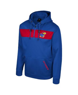 Men's Royal Kansas Jayhawks Quarter-Zip Hoodie