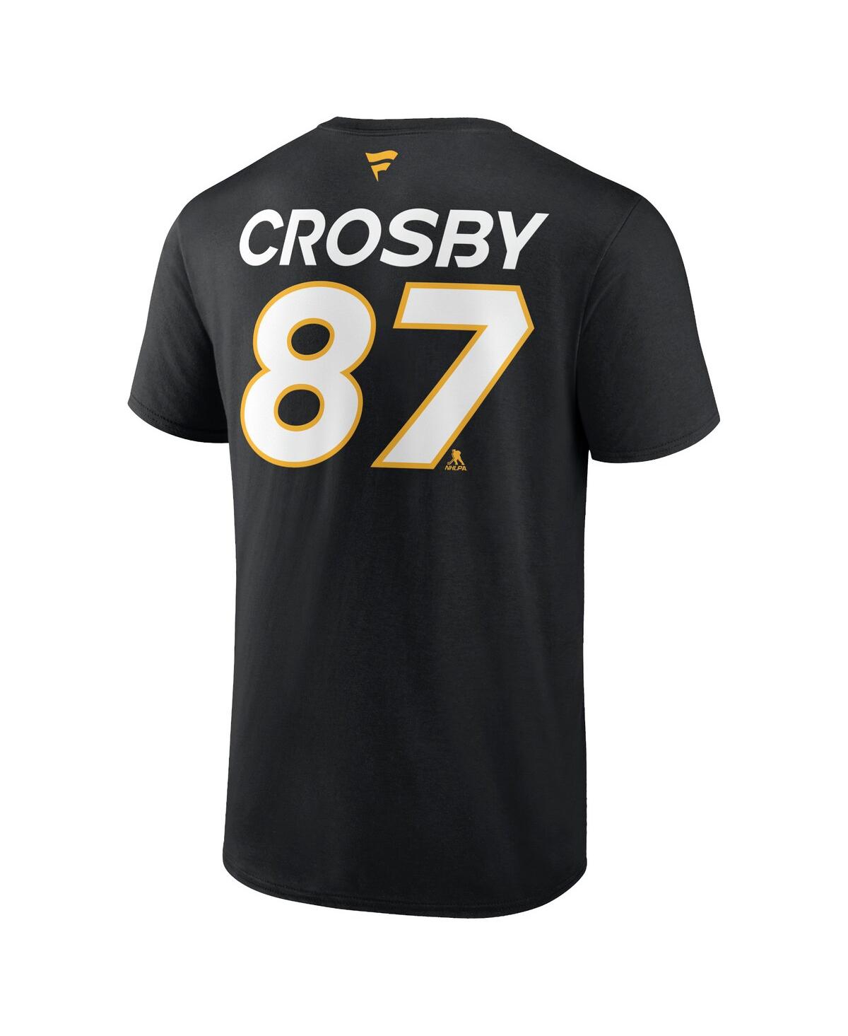 Fanatics Branded Sidney Crosby Black Pittsburgh Penguins Authentic Pro Prime Name & Number T-shirt In Black