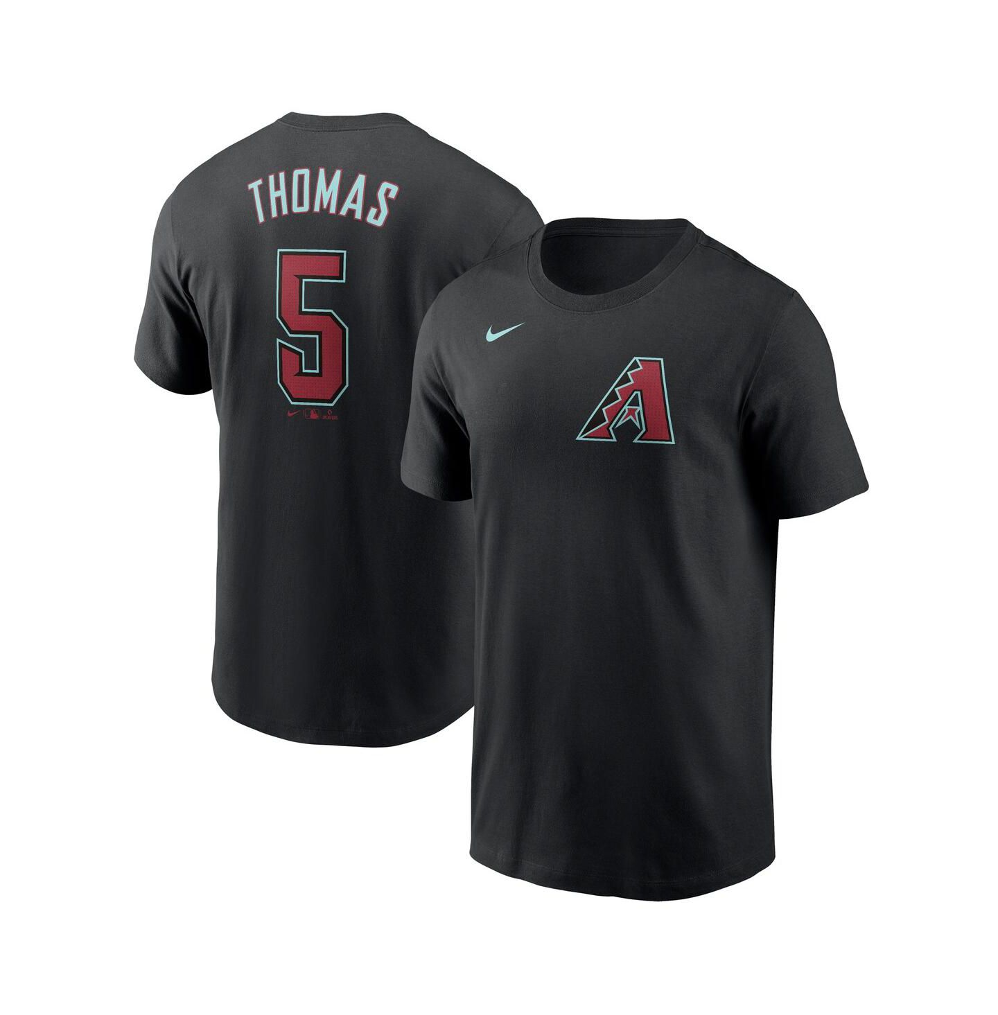 Мужская футболка Nike Alek Thomas Black Arizona Diamondbacks 2024 Fuse Name and Number — фото 1