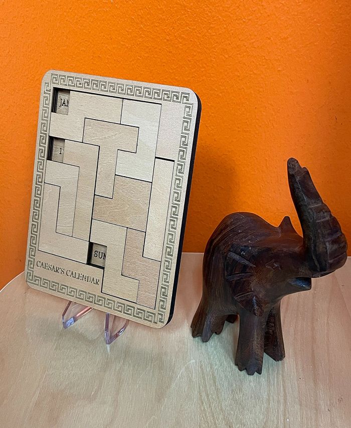 True Genius Caesar's Calendar Wood Puzzle Macy's