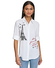 Karl Lagerfeld Milano Womens Shirts Size Medium Extra Large Lot 2