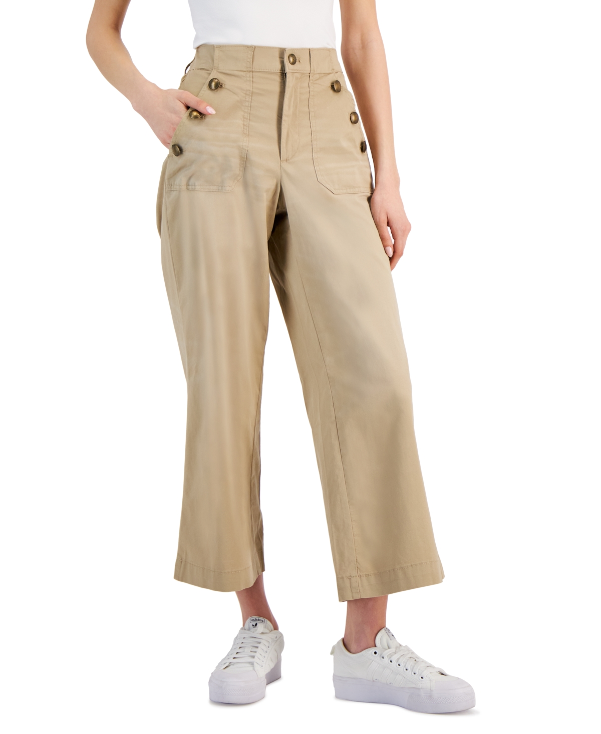 Nautica Jeans Women's High-rise Wide-leg Sailor Pants In Rope
