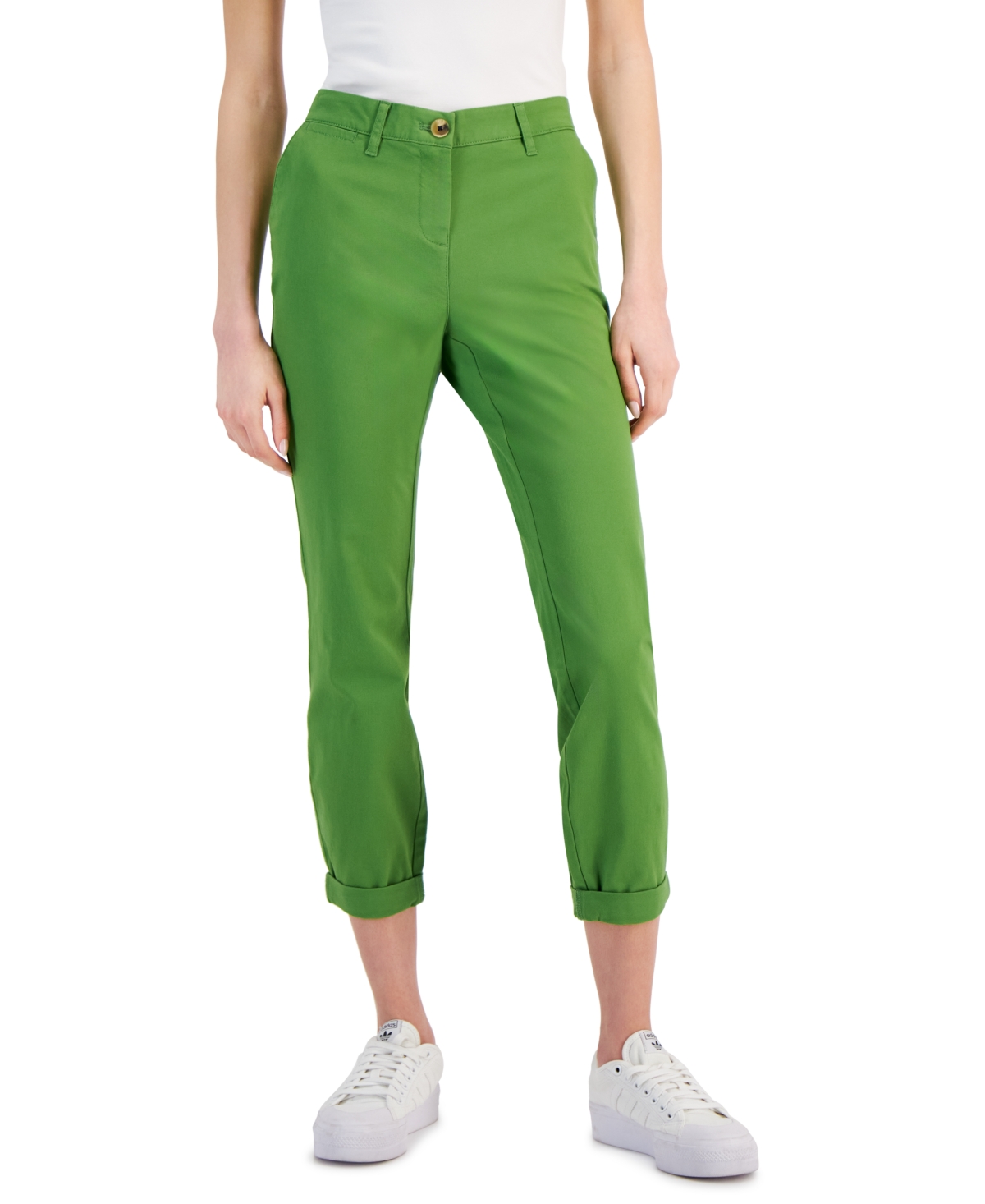 Women's Montauk Mid-Rise Cropped Chino Pants - Salted Lime