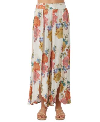 O'Neill - Juniors' Tymea Floral Split-Leg Pull-On Pants