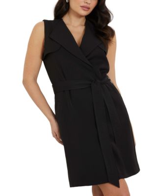 GUESS - Women's Everly Sleeveless Belted Trench Dress