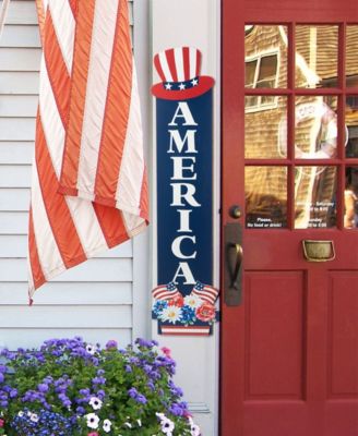 42" H Patriotic, Americana Wooden America Porch Decor