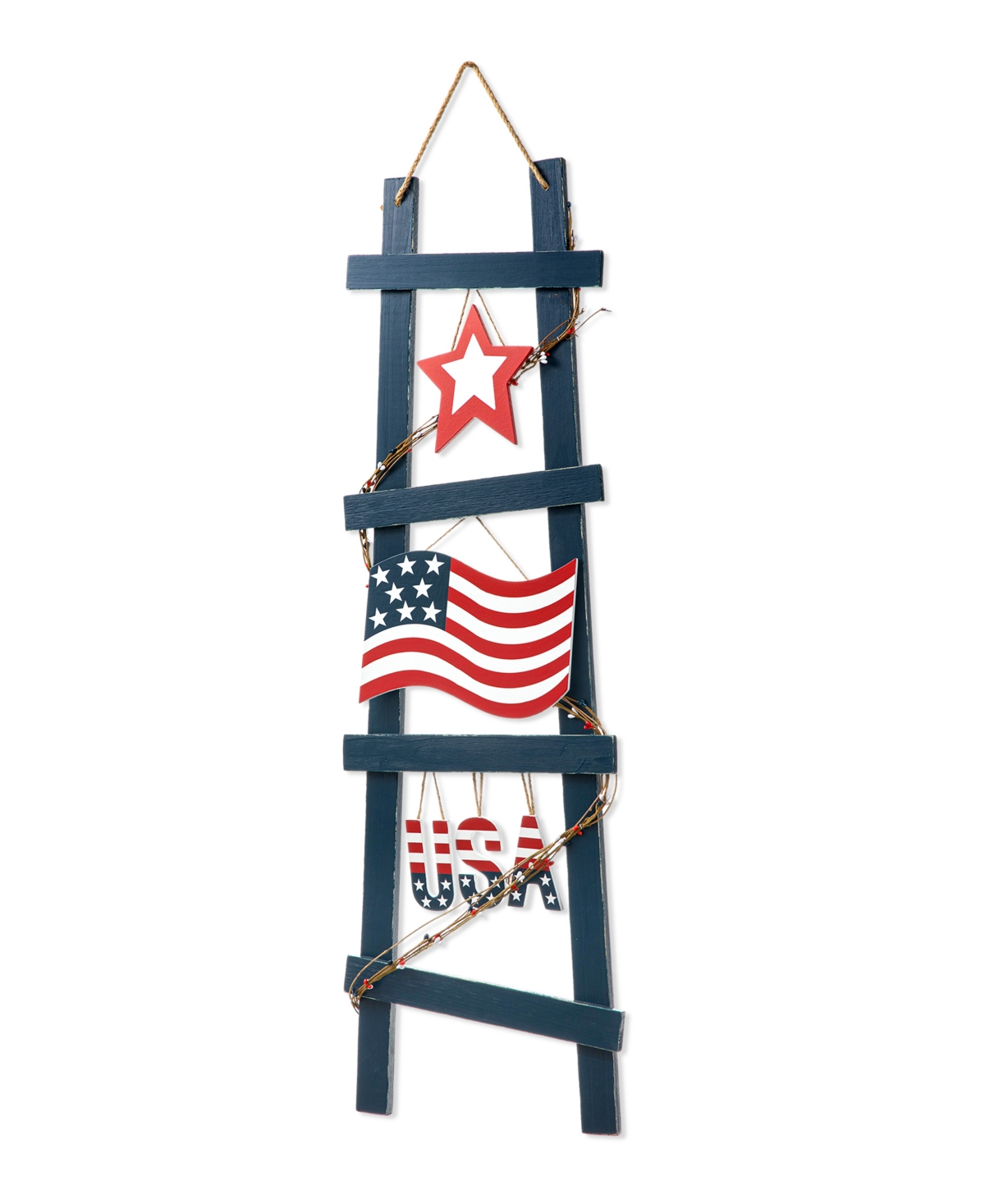 36" H Patriotic, Americana Ladder-Shaped "Usa" Porch Decor - Multi
