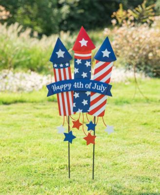 30" H Patriotic, Americana Firecracker Yard Stake or Wall Decor