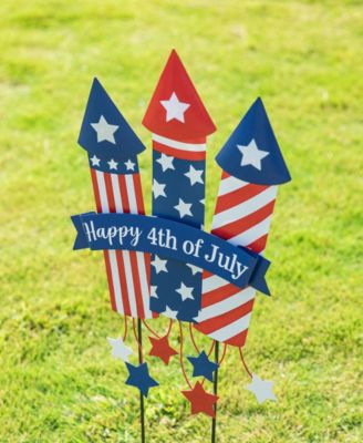 30" H Patriotic, Americana Firecracker Yard Stake or Wall Decor