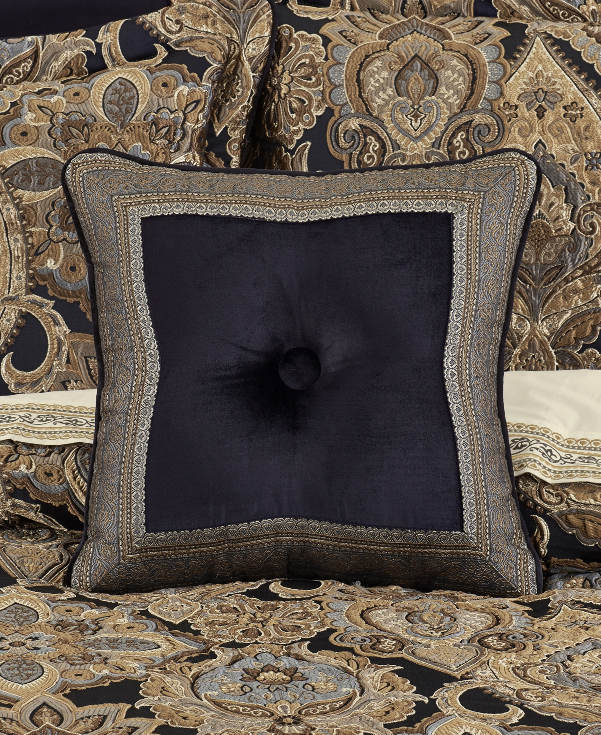 J Queen New York Amara Decorative Pillow, 18" X 18" In Indigo