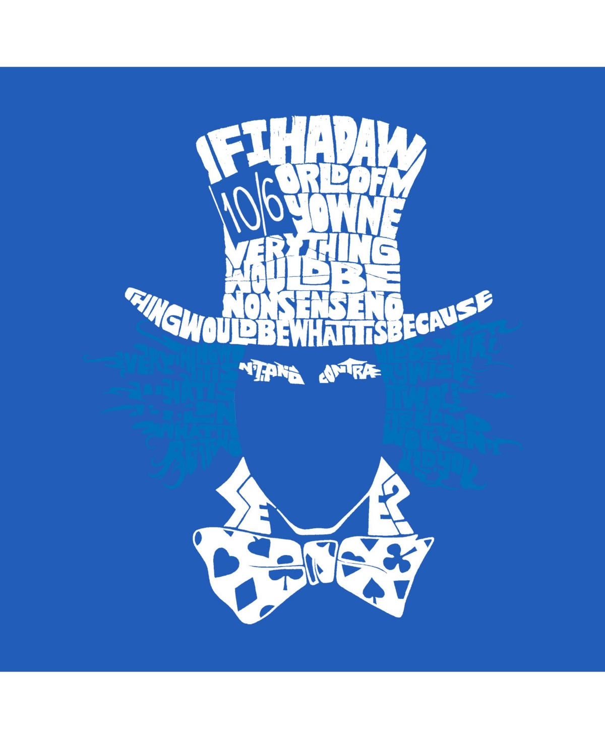 The Mad Hatter - Big Girl's Word Art Crewneck Sweatshirt