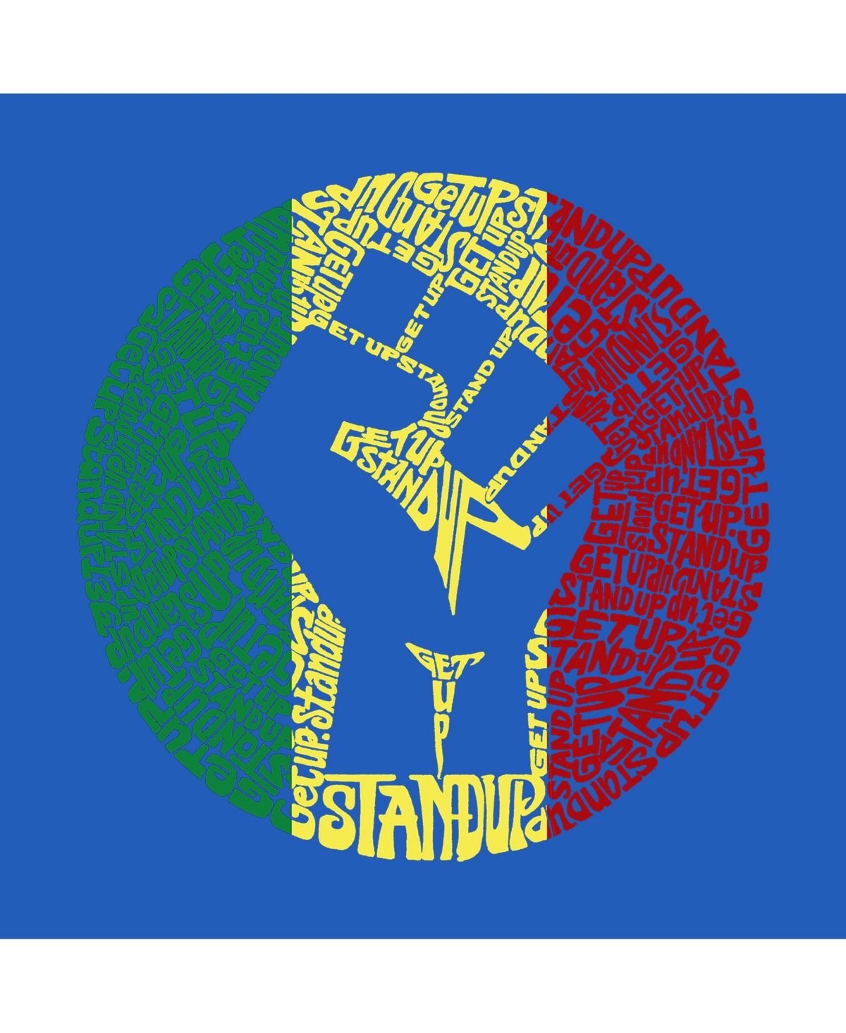 Get Up Stand Up - Big Girl's Word Art Crewneck Sweatshirt