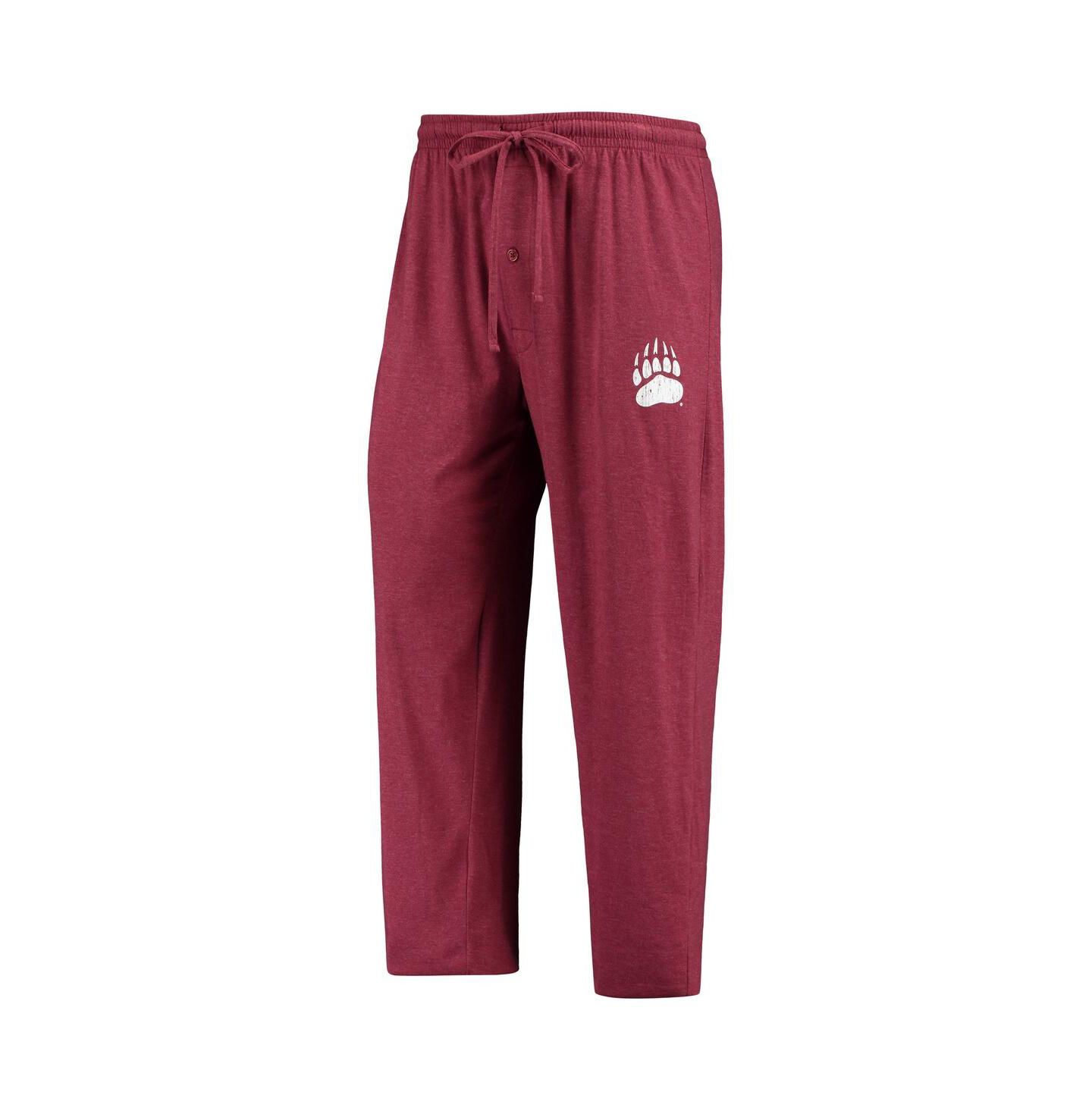 Мужская пижама Concepts Sport Montana Grizzlies Meter, Maroon/Heathered Charcoal — фото 3