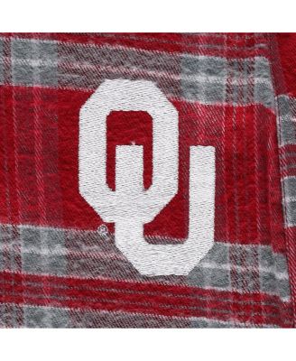 Men's Crimson, Gray Oklahoma Sooners Big and Tall 2-Pack T-shirt and Flannel Pants Set