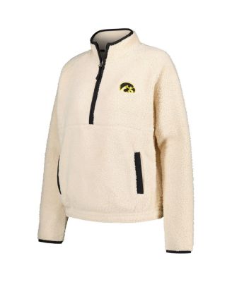 Women's Natural Iowa Hawkeyes Everest Half-Zip Sweatshirt