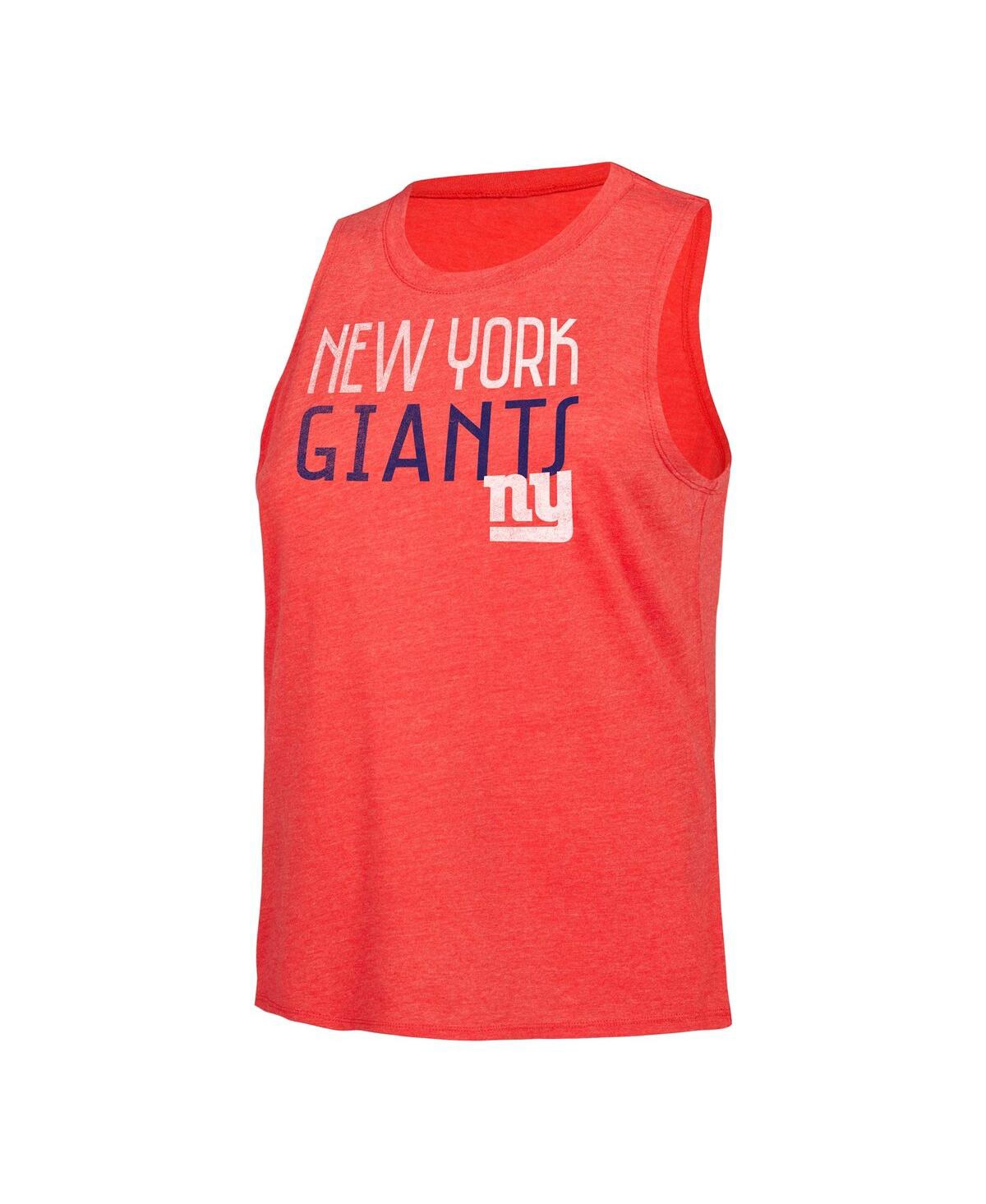 Women's Concepts Sport Red Distressed New York Giants Muscle Tank Top and Pants Lounge Set - Red