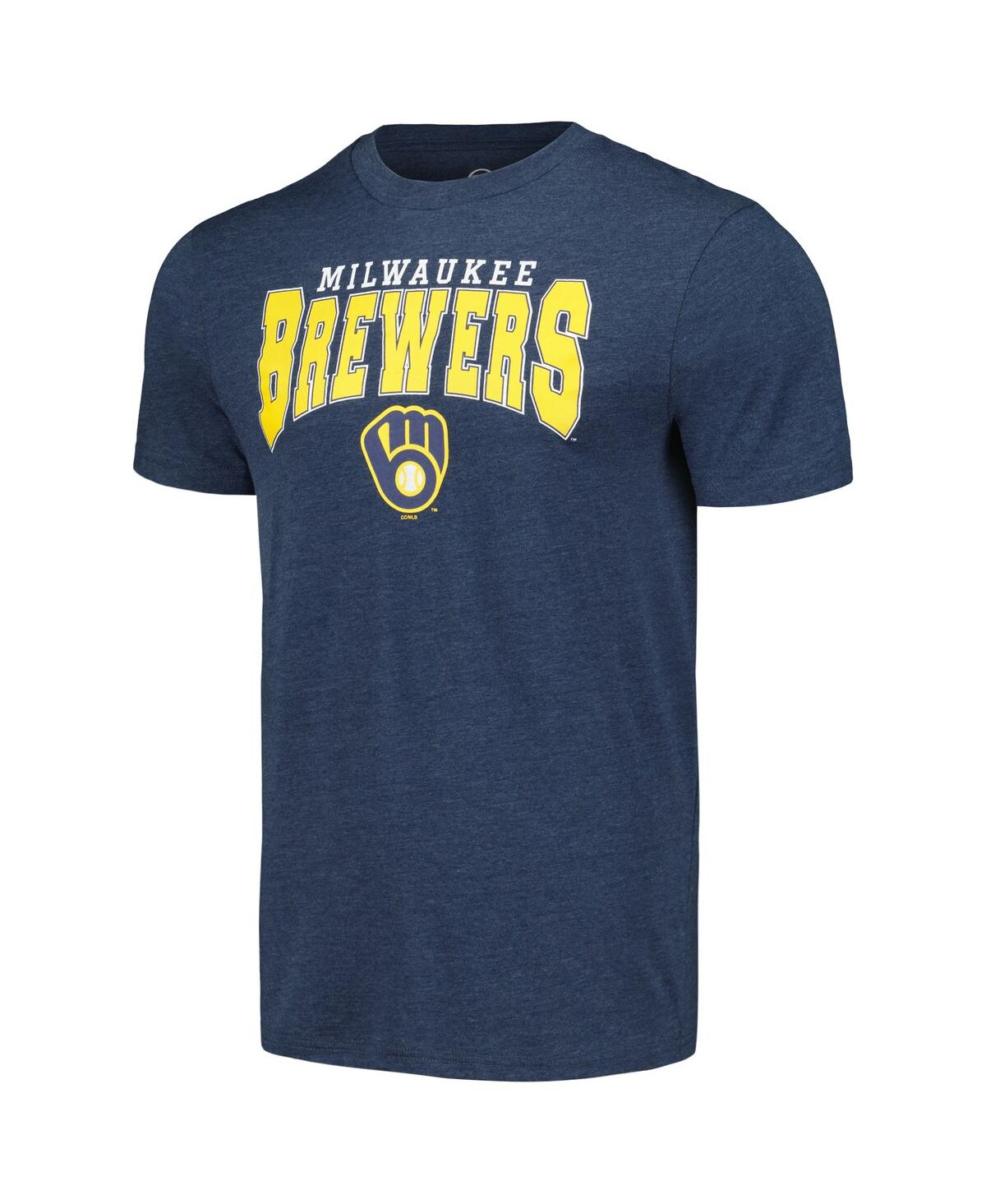 Men's Concepts Sport Navy Milwaukee Brewers Meter T-shirt and Pants Sleep Set - Navy