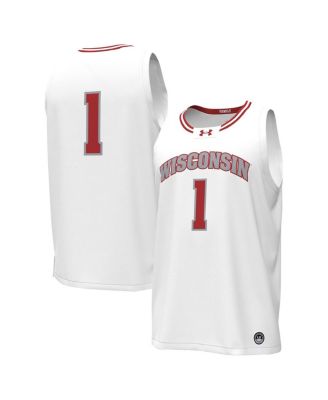 Men's #1Wisconsin Badgers Replica Basketball Jersey