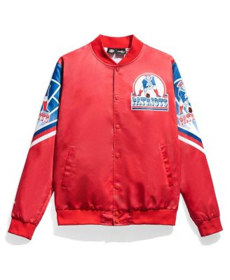 Men's Red New England Patriots Fanimation Satin Full-Snap Jacket