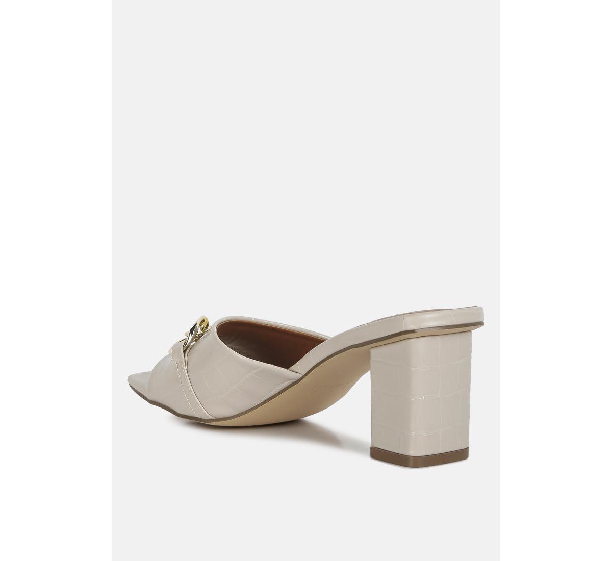 Hotshot Mid Heel Chain Detail Sandals