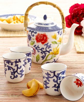 Lauren Ralph Lauren Dinnerware, Mandarin Blue 5 Piece Tea Set & Reviews -  Serveware - Dining - Macy's