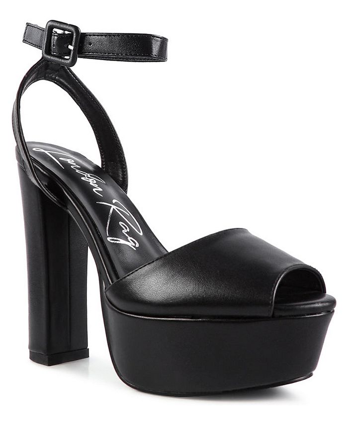 London Rag Women's Rager Peep-Toe High Platform Block Sandals - Macy's