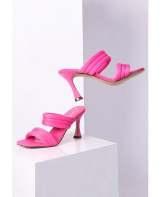 Womens New Crush Quilted Spool Heel Sandals