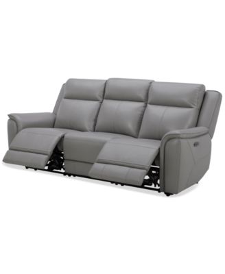 Addyson 88" 3-Pc. Leather Sofa with 2 Zero Gravity Recliners with Power Headrests & 1 Armless Chair, Created for Macy's