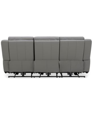 Addyson 88" 3-Pc. Leather Sofa with 3 Zero Gravity Recliners with Power Headrests, Created for Macy's