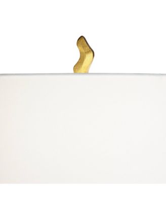 Organic Sculpture 29" Tall Modern Glam End Table Lamp Gold Finish Single White Shade Living Room Bedroom