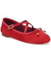 Macy's red flat shoes discount