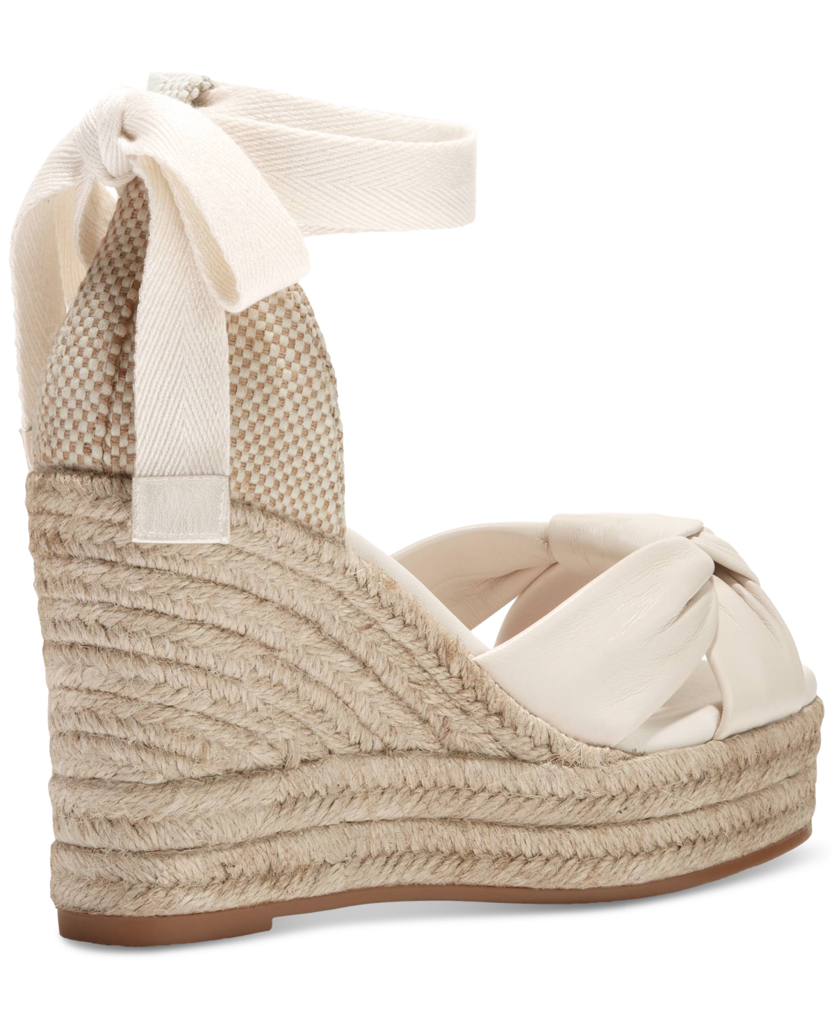 Shop Cole Haan Women's Cloudfeel Hampton Espadrille Wedge Sandals In Ivory Leather,natural Canavs