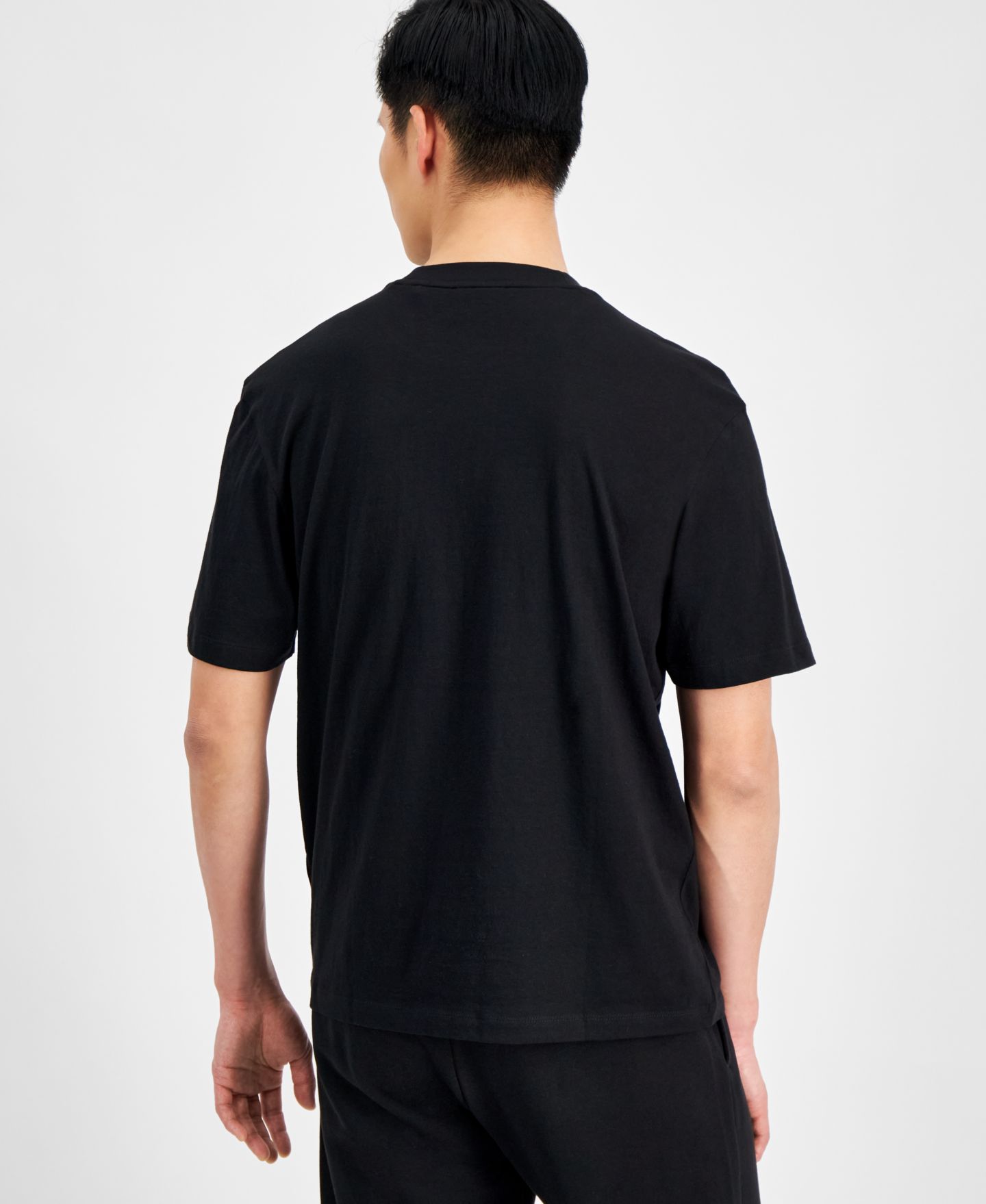 Мужская футболка Hugo Boss Short Sleeve Crewneck Logo Graphic, цвет: Чёрный — фото 2