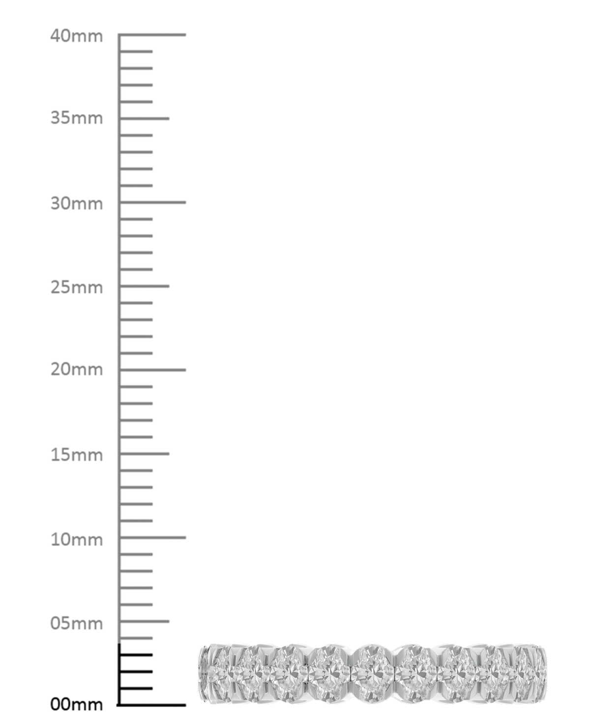 Diamond Oval-Cut Eternity Band (2 ct. t.w.) in 14k Gold (Also  - Platinum
