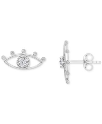 Macy's - Cubic Zirconia Evil Eye Openwork Polished Stud Earrings